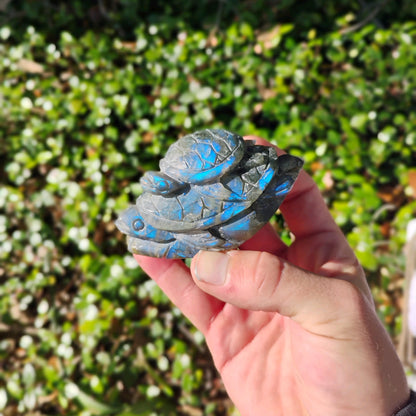 Hand Carved Laboradorite Turtle